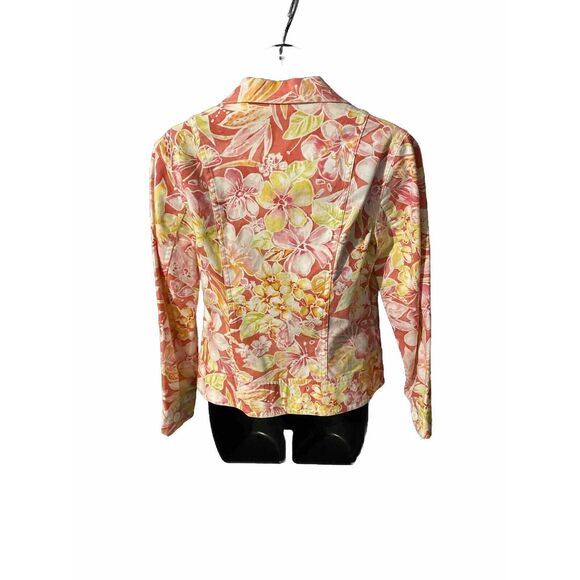 Talbots Petites Women's Jacket Floral Size 8p Stretch - Picture 3 of 5